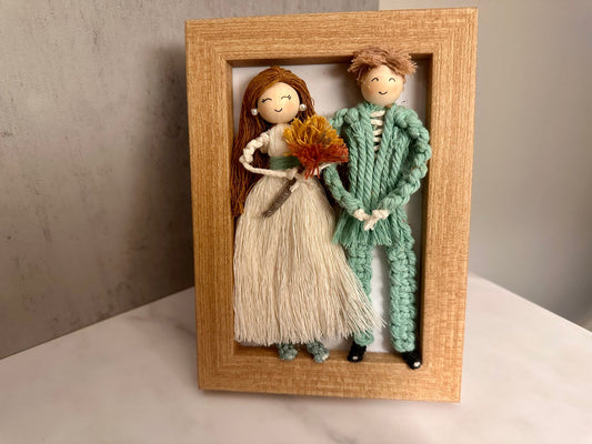 ECOMOOJ  Personalized Flower Macrame Doll in Frame 4"x6" - ECOMOOJ  Private Limited